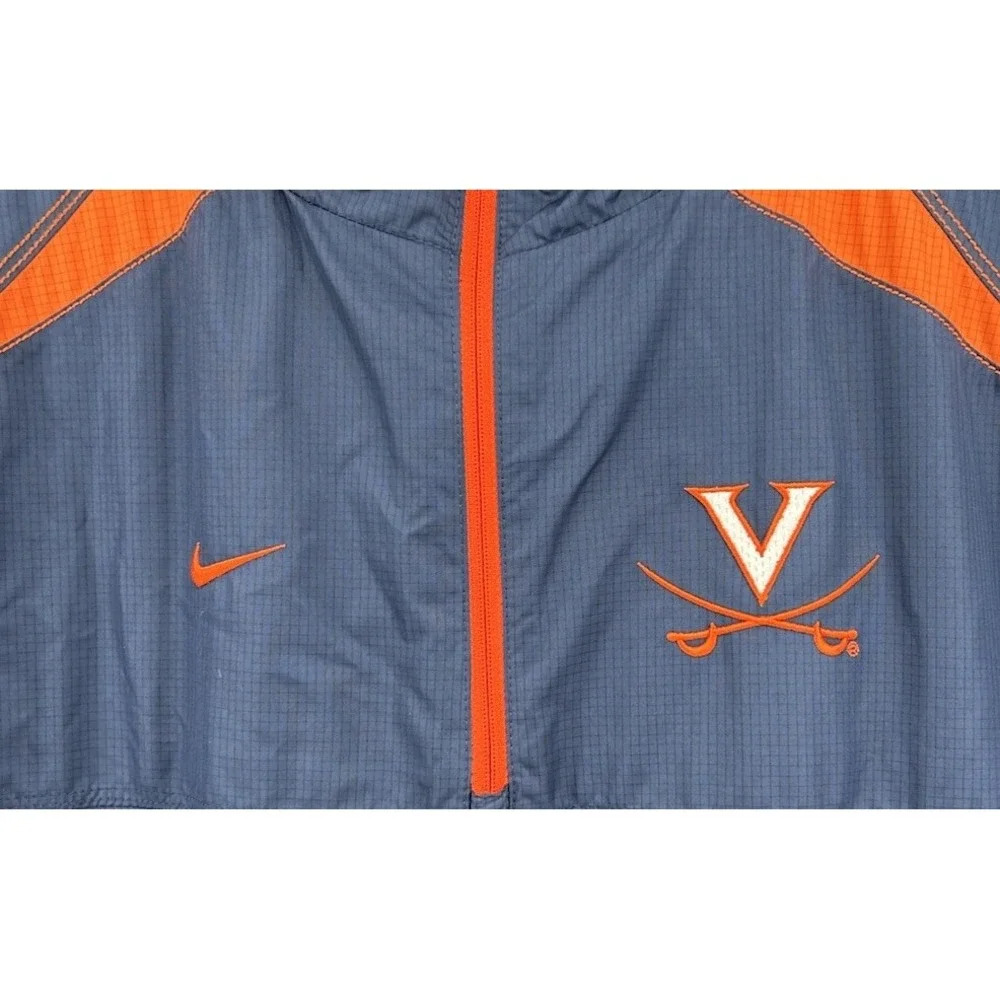Nike‎ Storm Fit Virginia Cavaliers Mens 1/4 Zip Windbreaker Jacket Sz Small Blue